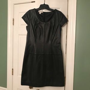 Genuine Leather Black Dress